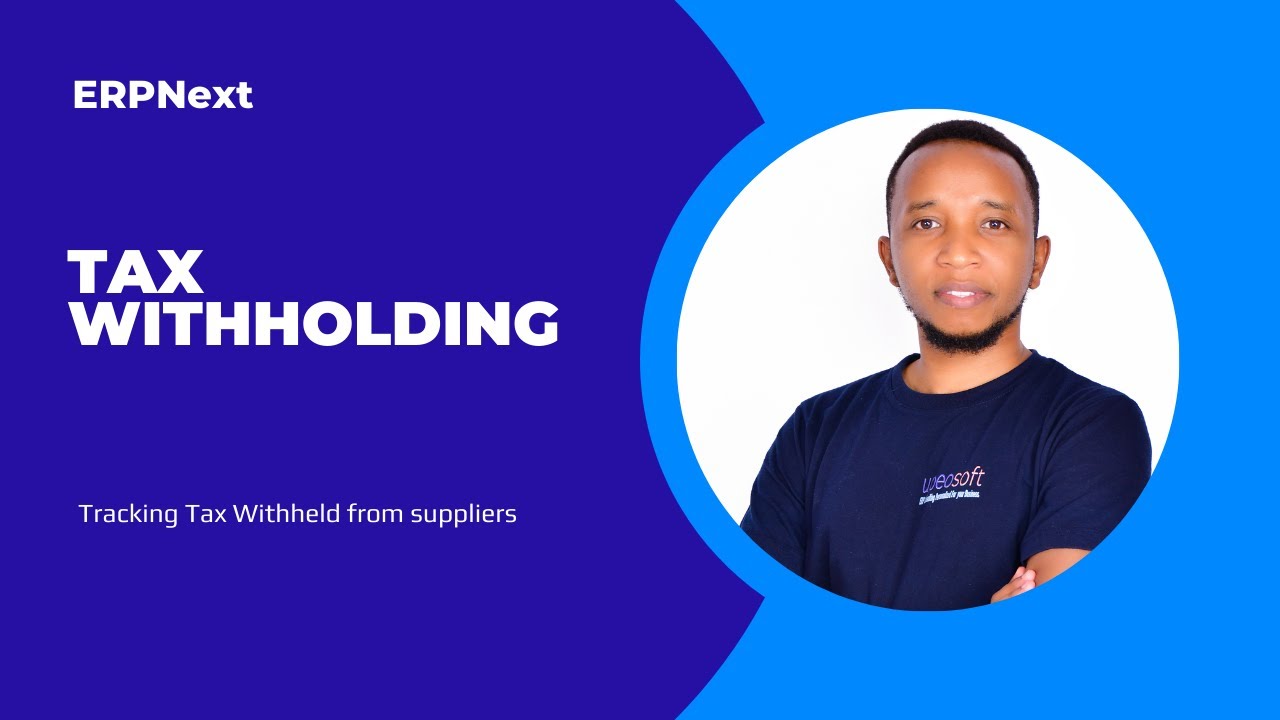 2 — Отслеживание налогов, удержанных поставщиками, в ERPNext | Налоговые отчеты и бухгалтерские к...
