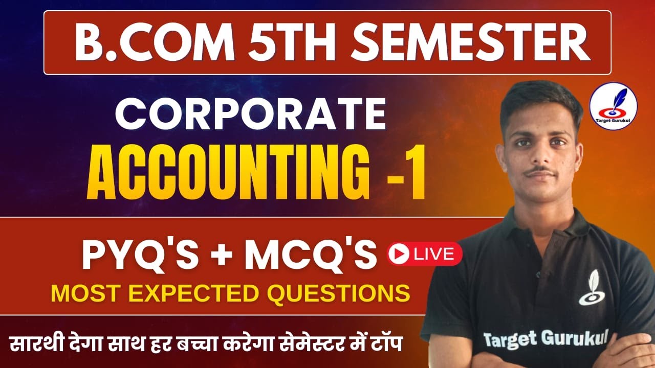 Most Expected MCQ's Of Corporate Accounting | B.Com 5th Semester | Paper