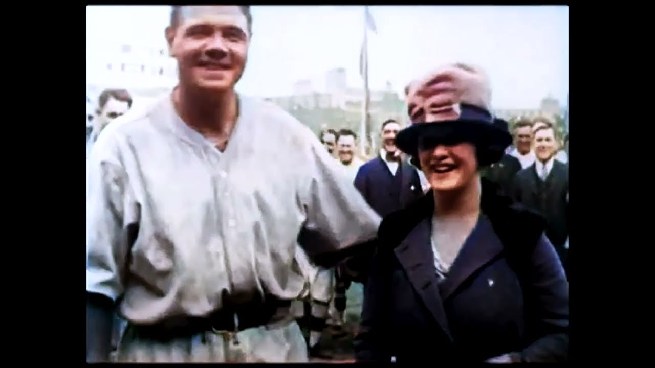 Babe Ruth in 1919 World Series - New Highlights Colorized