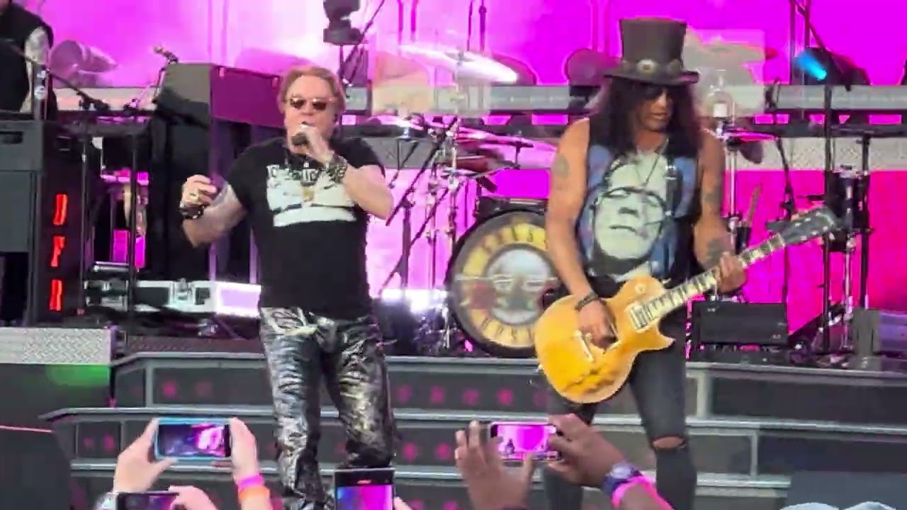 Guns N' Roses takes the stage at Hershey Stadium in Hershey, PA