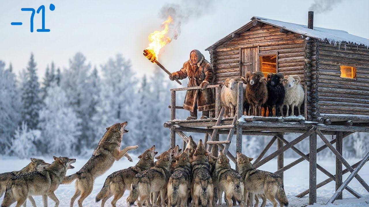 90-Year-Old Woman vs 1000 Wolves to Save Her Snow Sheep at –71°C | Yakutia Survival | Tell What IF?