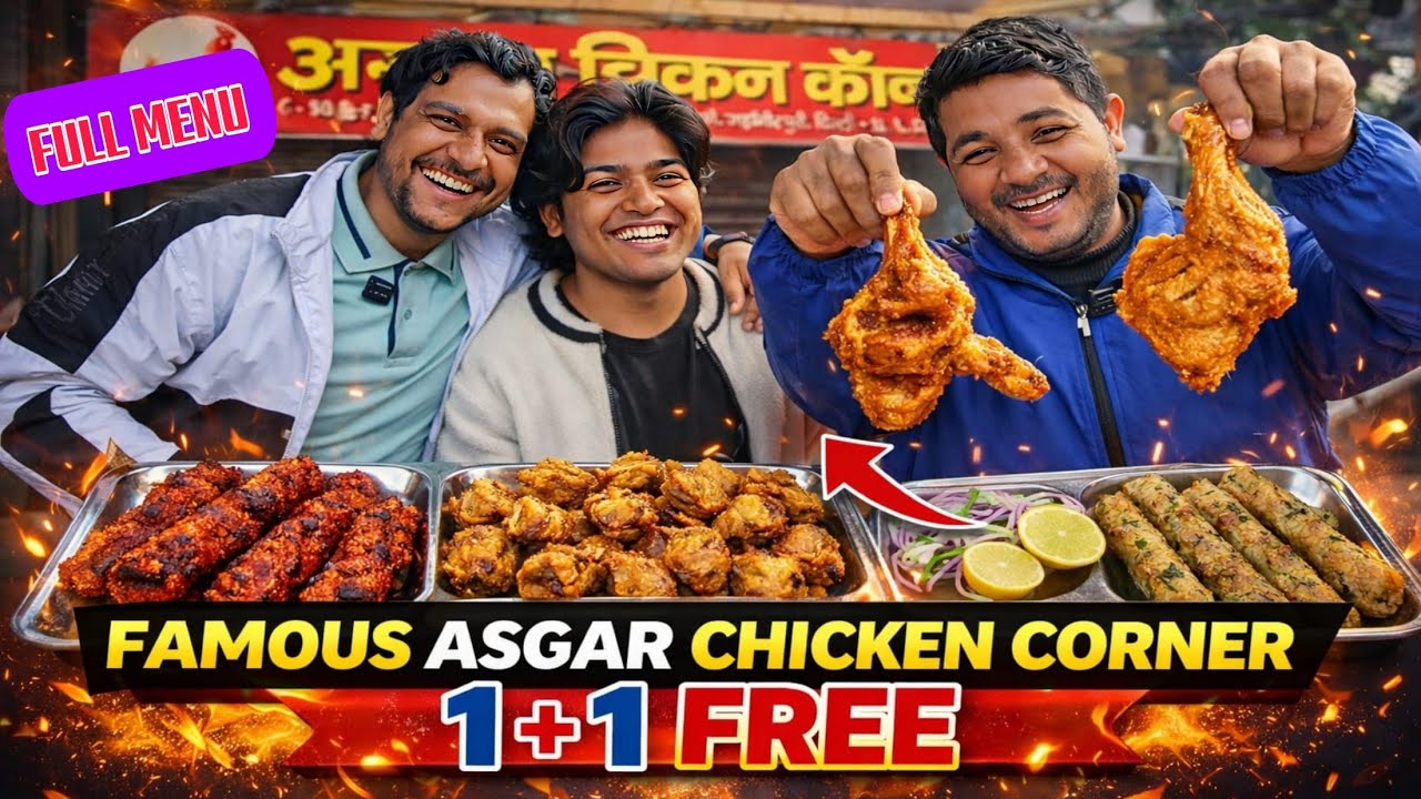 Asgar chicken corner jahangirpuri🤤 || ₹149 Chicken changezi 🤩 || 99/- me 4 chicken fry kabab