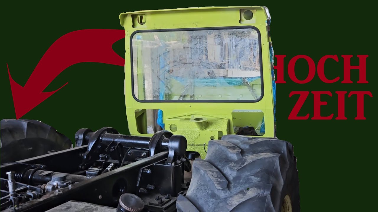 MB-trac 1000 Restauration #19 - Hochzeit Kabine und Fahrgestell