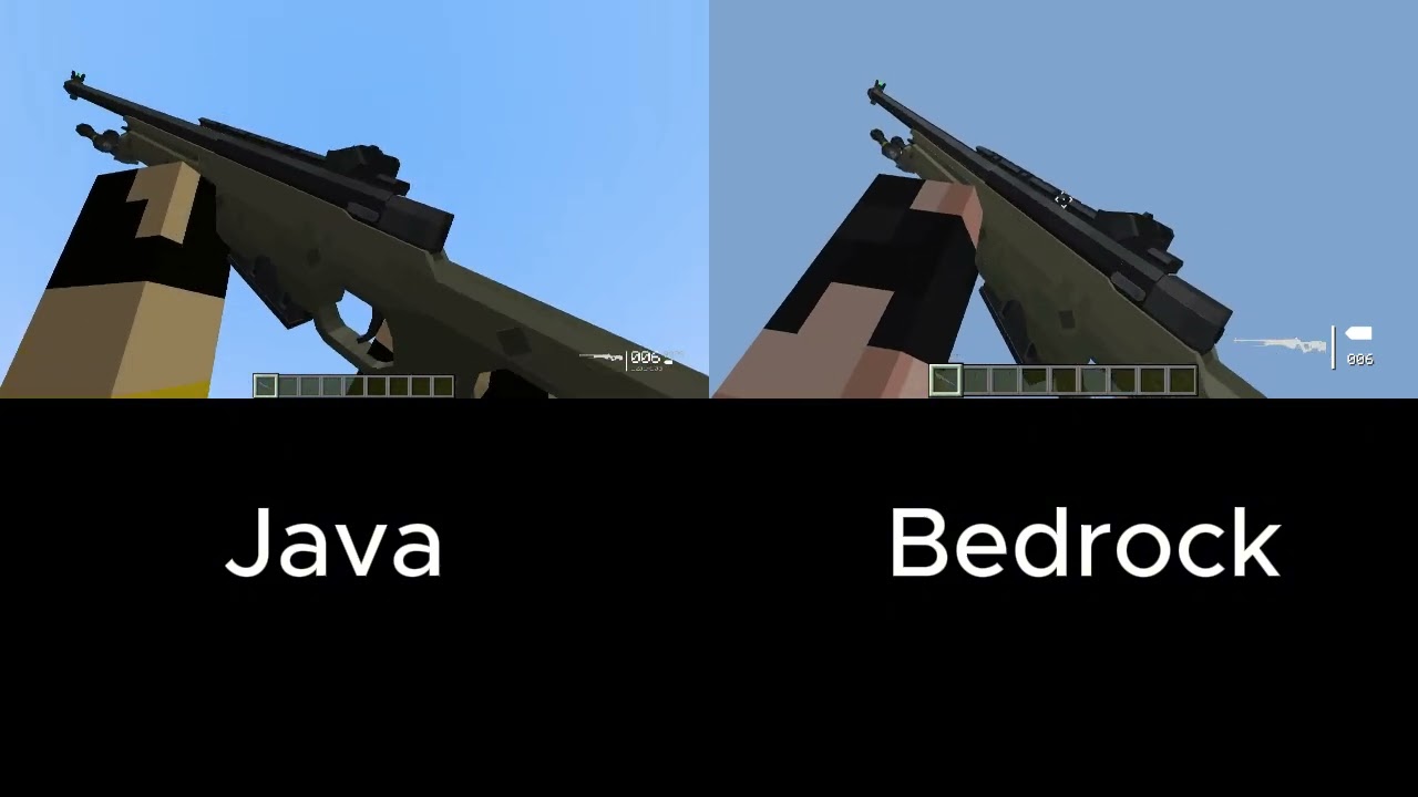 MCPE TACZ Compared to MCJE TACZ