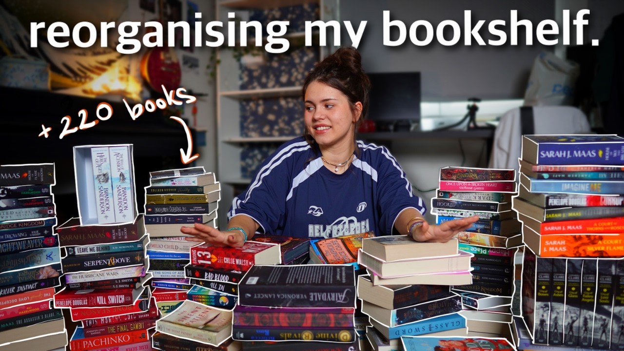 reorganize my bookshelves with me.. again