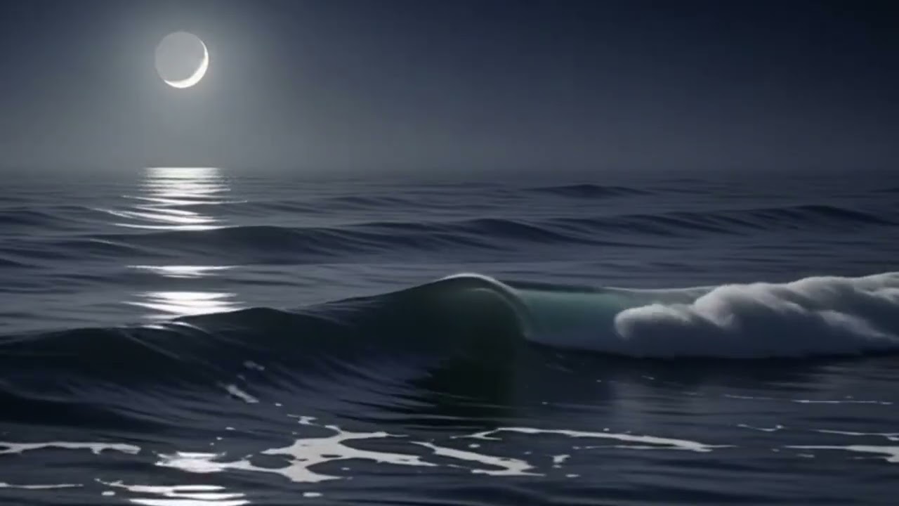 Night Ocean Ambient | Deep Focus (1 Hour) | No Vocals