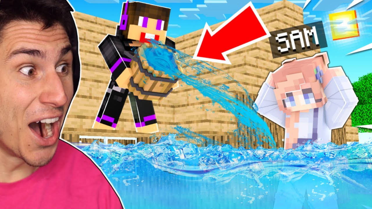 Я залил базу своей девушки ВОДОЙ! | Minecraft
