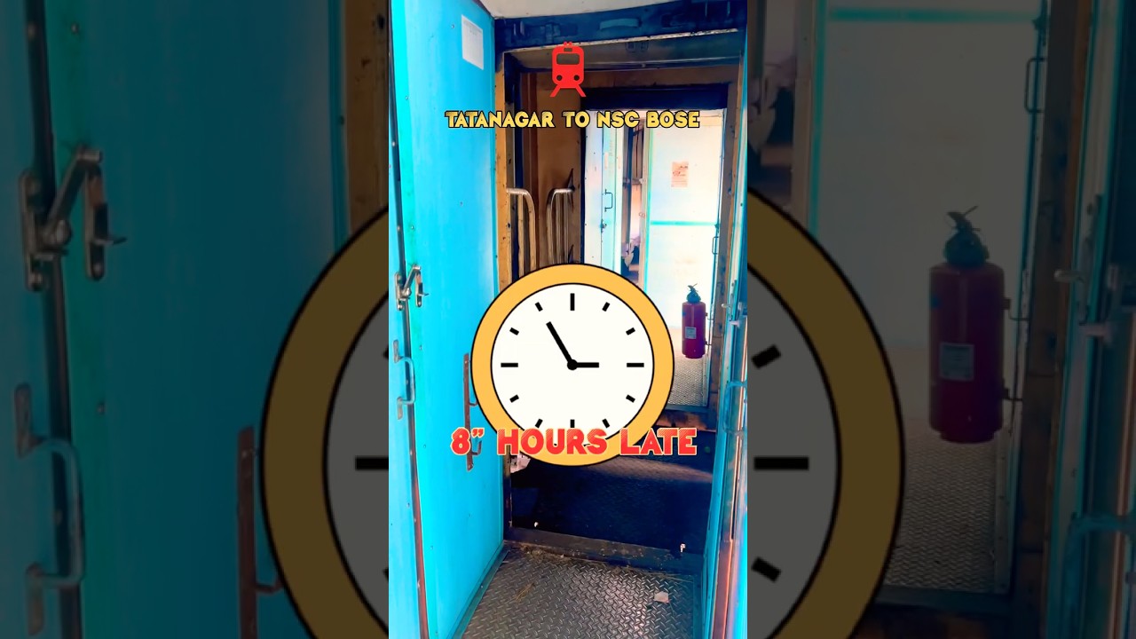 8 hours late train 18109🤯#train #railway #rail #viral #travel #journey #viral #viralvideo #ytshorts