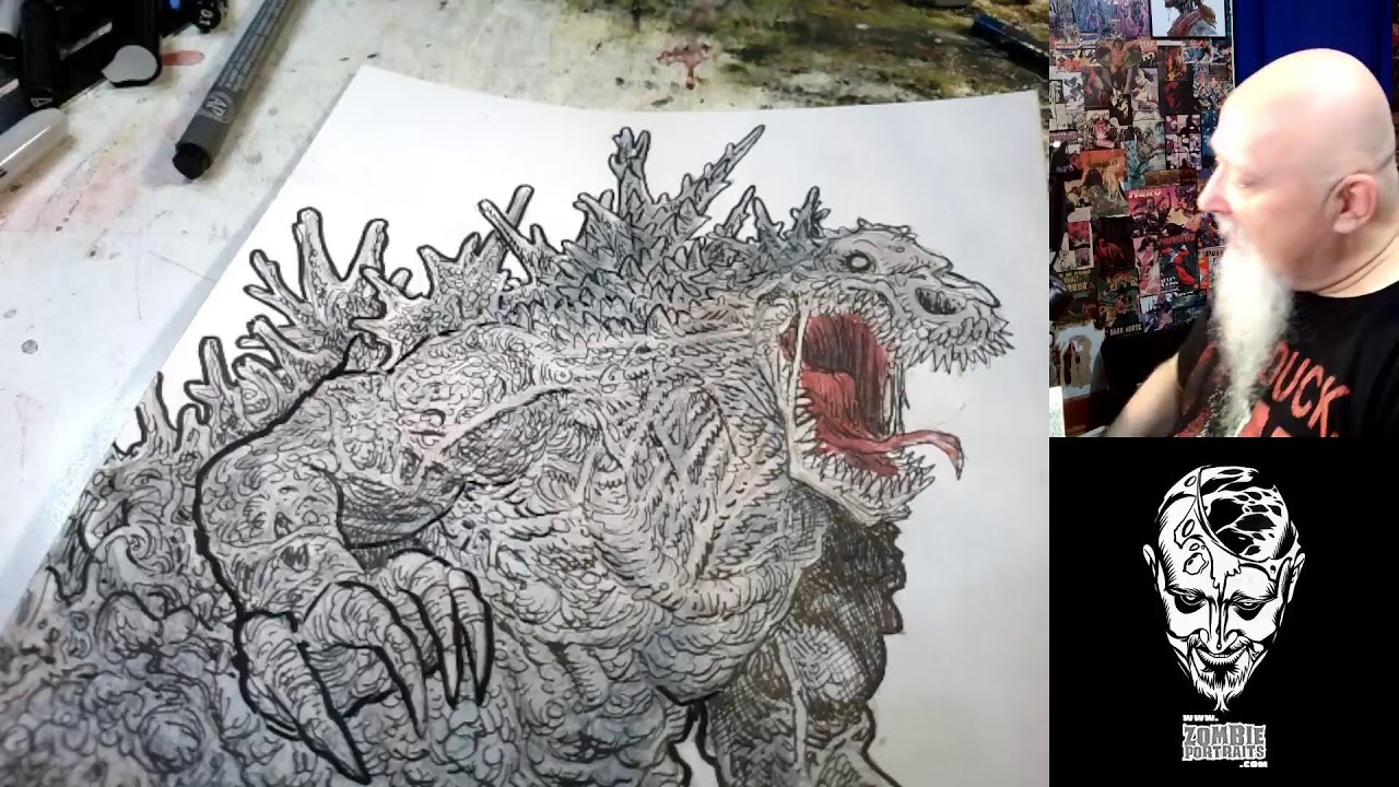 IT'S ZOMBIE GODZILLA MINUS ONE TIME!!! Top to bottom! (Some Pokémon TOO!)