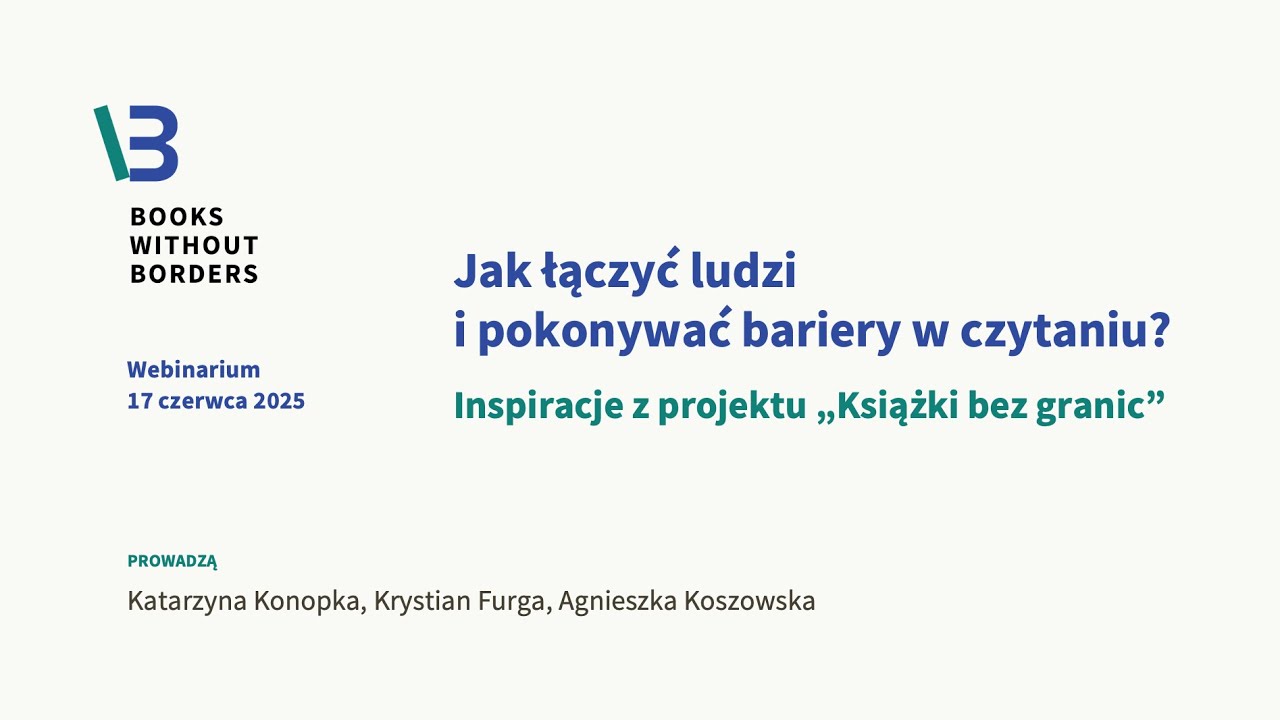 Jak łączyć ludzi i pokonywać bariery w czytaniu (nagranie webinarium)