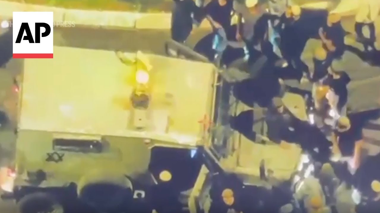 Extremist Jewish settlers attack an Israel army base in the West Bank