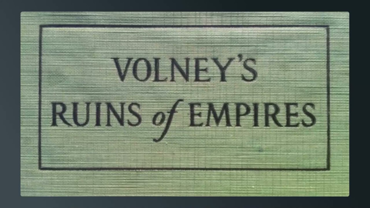 The Moral Foundations of the USA & Thomas Jefferson's translation of Volney's Ruins of Empires