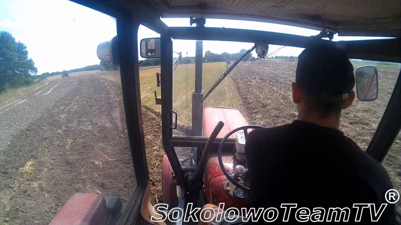 Żniwa 2014 - Bizon rekord Z058x2, Ursus c-360x3, pług UG, przyczepa autosan/ Harvest in Poland