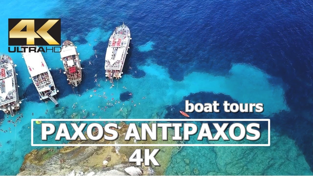 Paxos Antipaxos Islands Boat Cruise, Greece 4K UHD