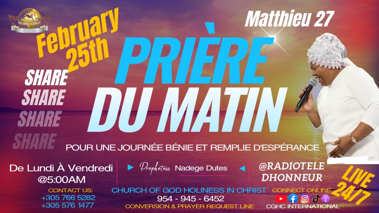2.25.2026 | Matthieu 27 | RADIO TELE D'HONNEUR | POUR UNE JOURNÉE BÉNIE ET REMPLIE D'ESPÉRANCE