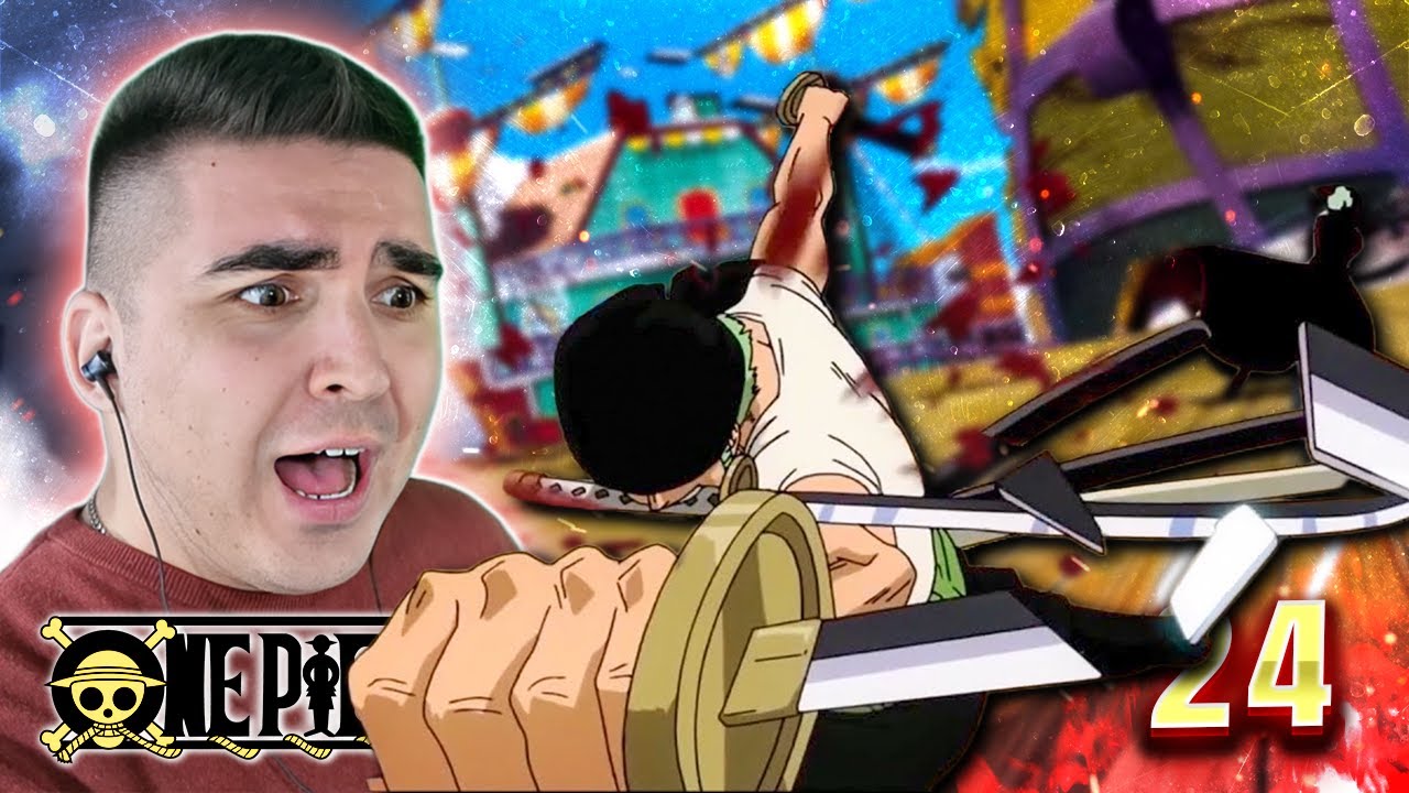 ZORO VS DRACULE MIHAWK!!! ONE PIECE EPISODE 24 REACTION!!! ( RE-UPLOAD!!! )