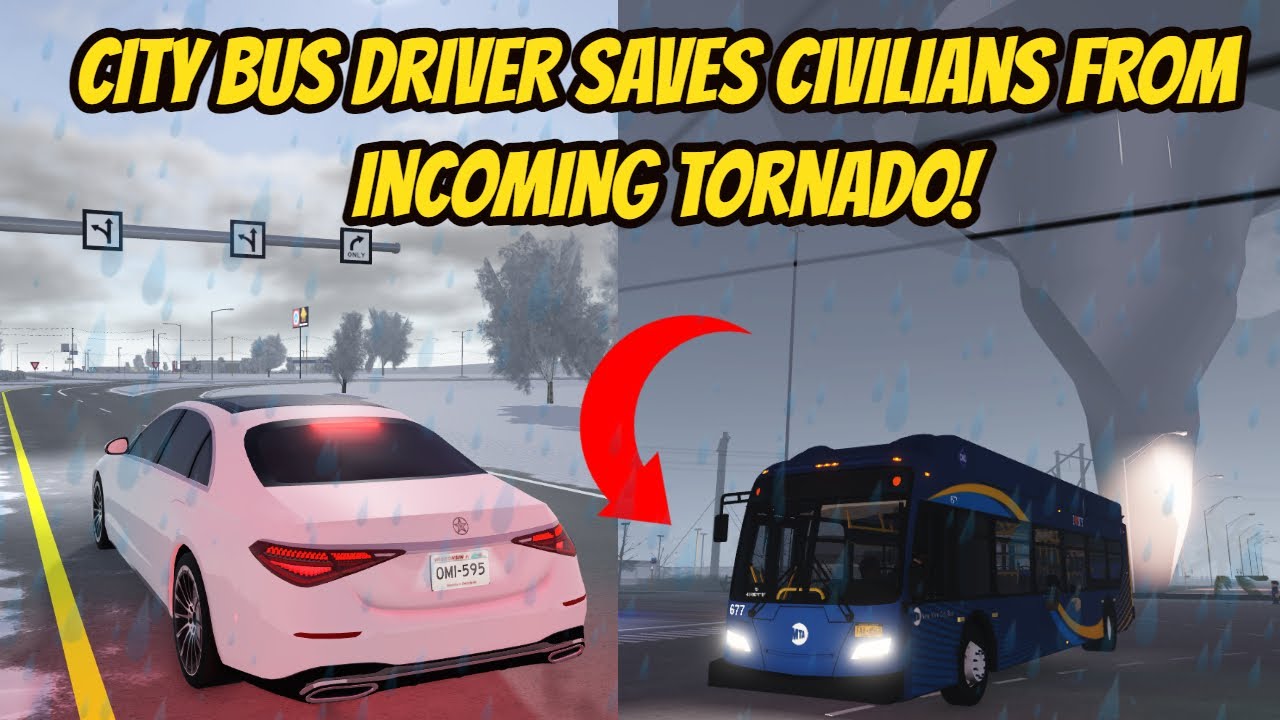 Greenville, Wisc Roblox l HUGE TORNADO City Bus Driver Rescue Special Roleplay
