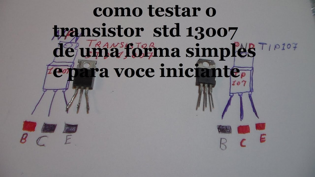testando o transistor 13007 de uma forma para la de simples