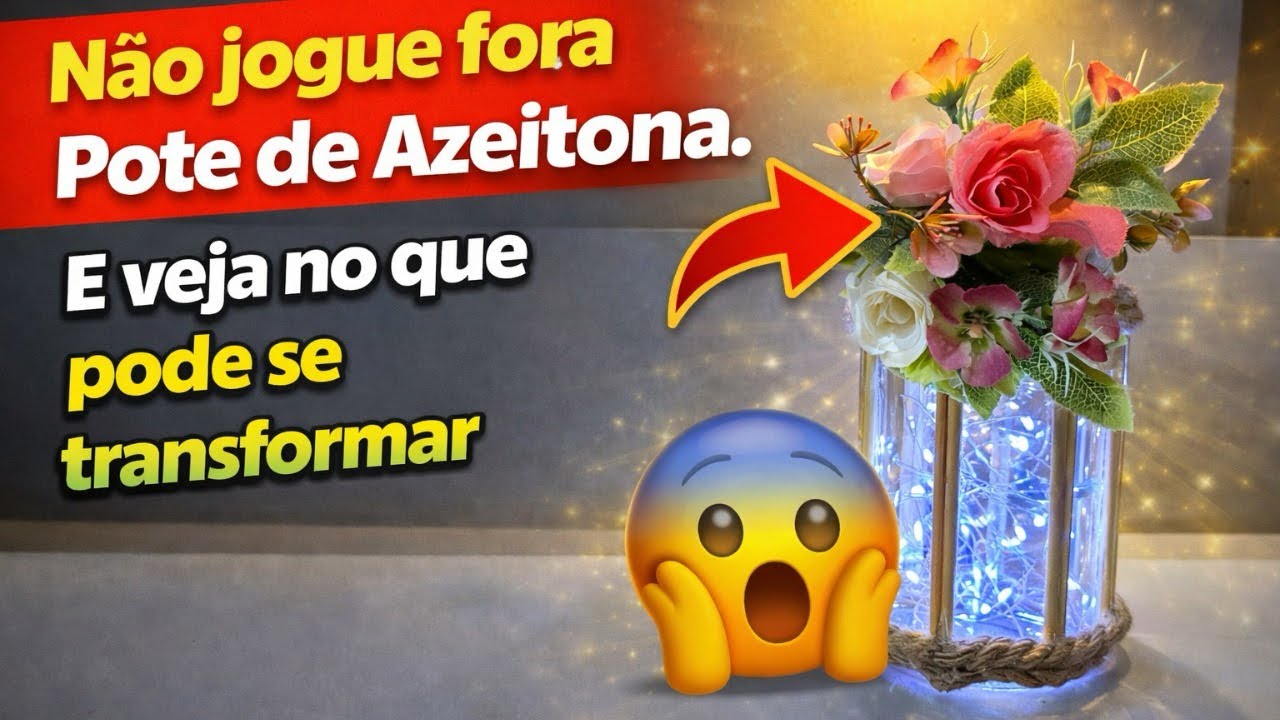 Vidro de azeitonas vira charme sustentável 