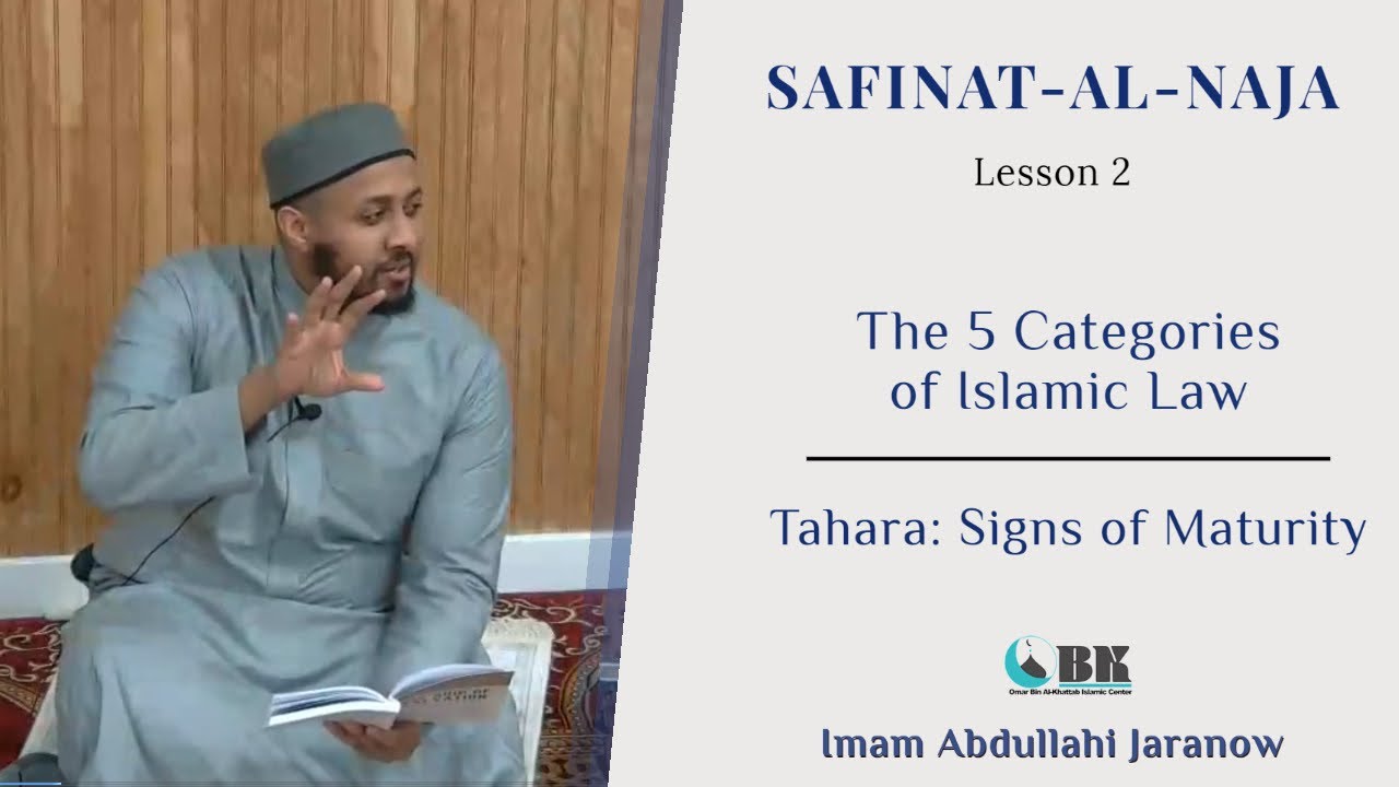 Lesson 2 - Categories of Islamic Law / Signs of Maturity | Imam Abdullahi Jaranow