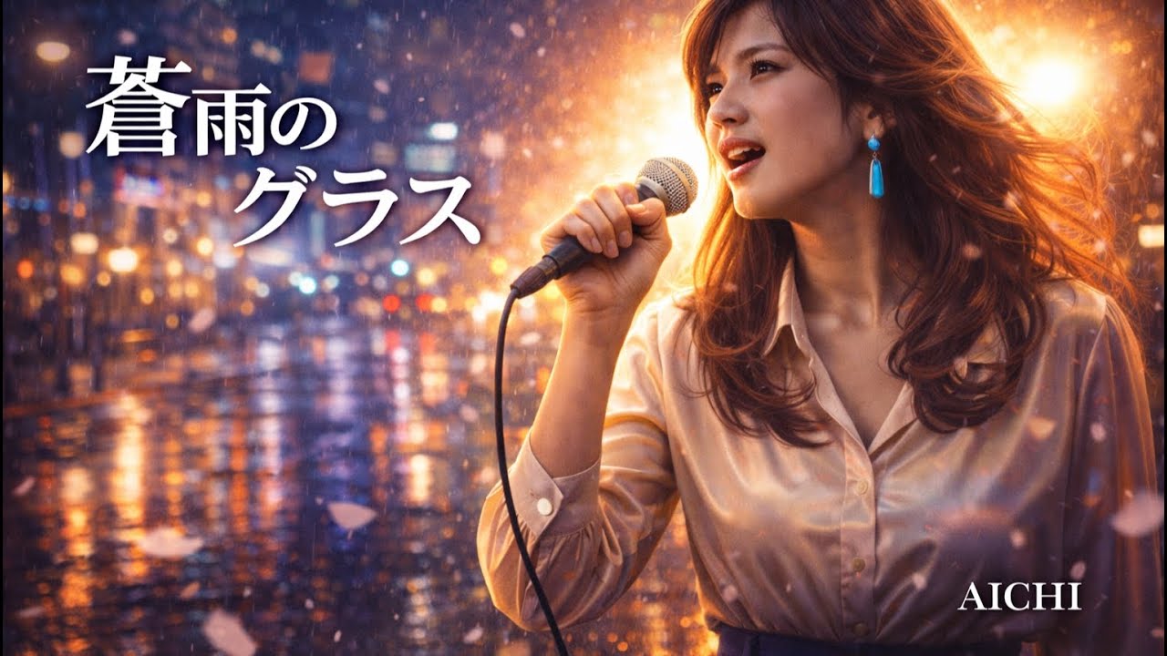 【愛知有名アーティスト】蒼雨のグラス_【47 Prefecture Artist Series】