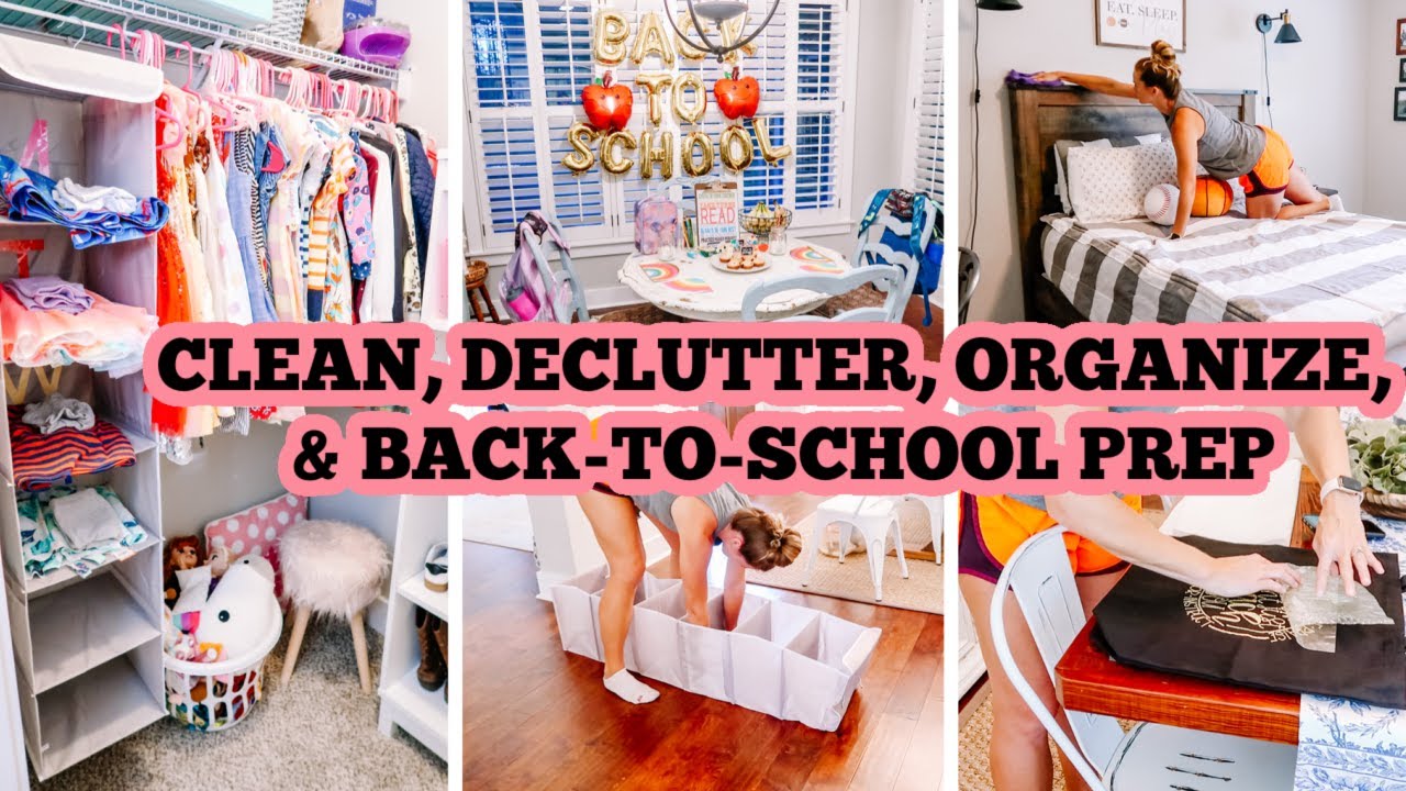 CLEAN, DECLUTTER, ORGANIZE & BACK TO SCHOOL PREP | CLEANING MOTIVATION | Amy Darley