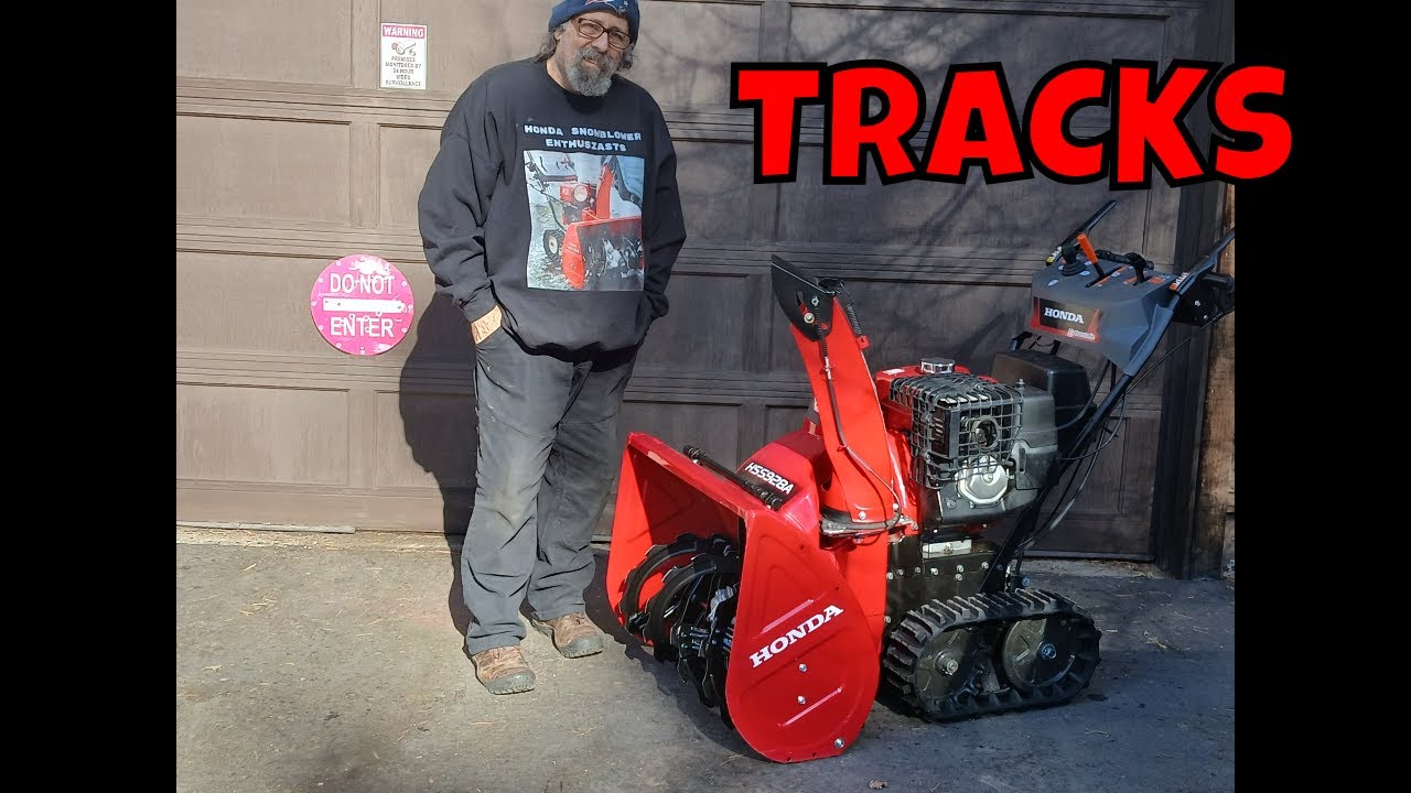 How To Replace Or Adjust Tracks On A Honda Snowblower.