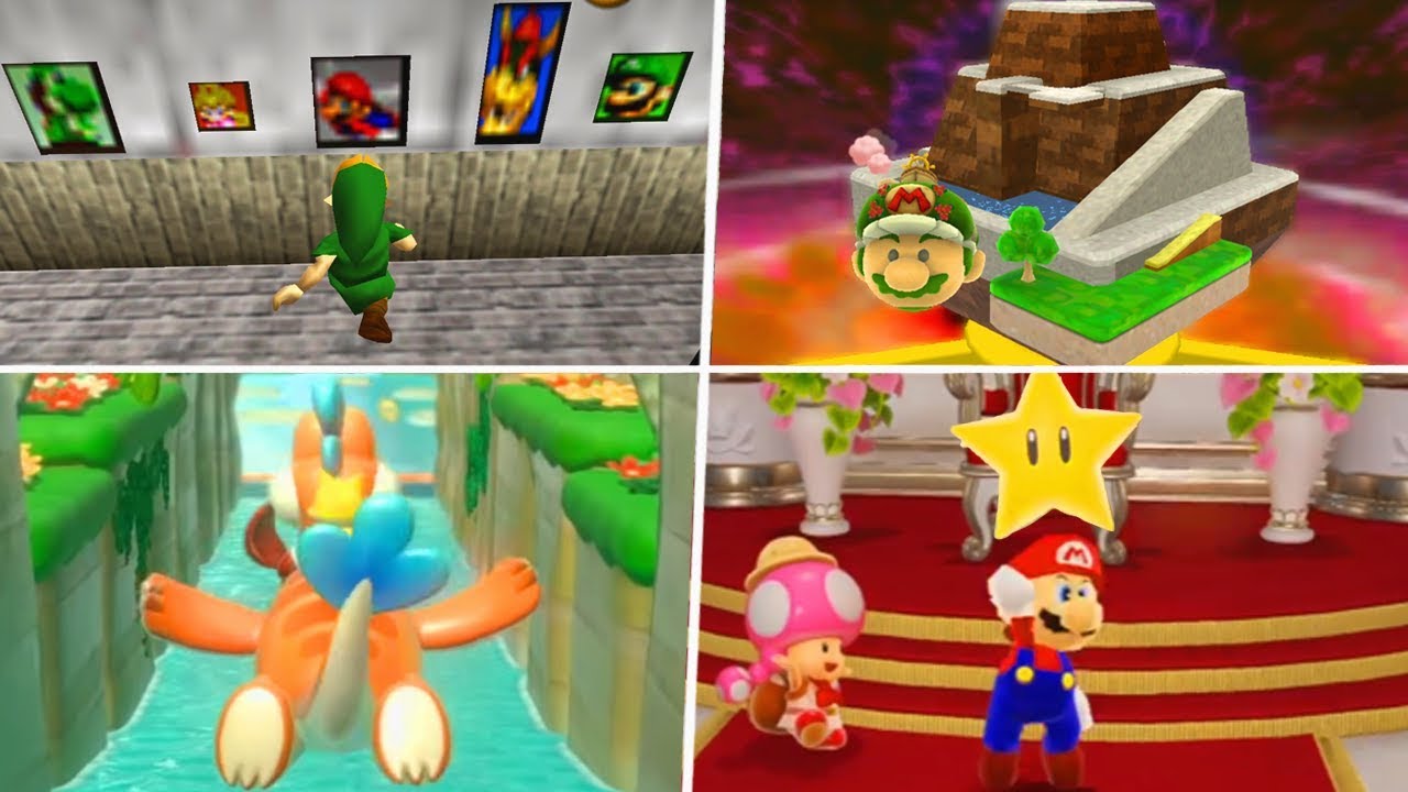 Evolution of Super Mario 64 References in Nintendo Games (1996 - 2019)