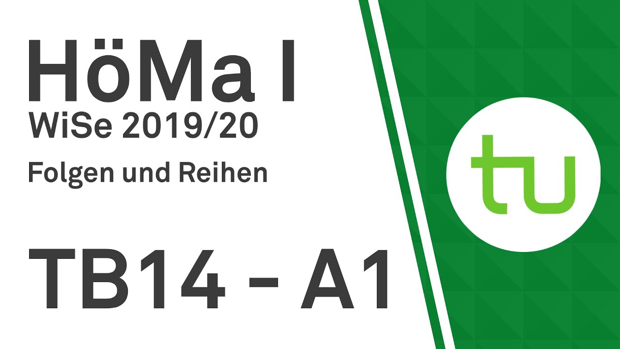 Folgen und Reihen – TU Dortmund, Höhere Mathematik I (BCI/BW/MLW)