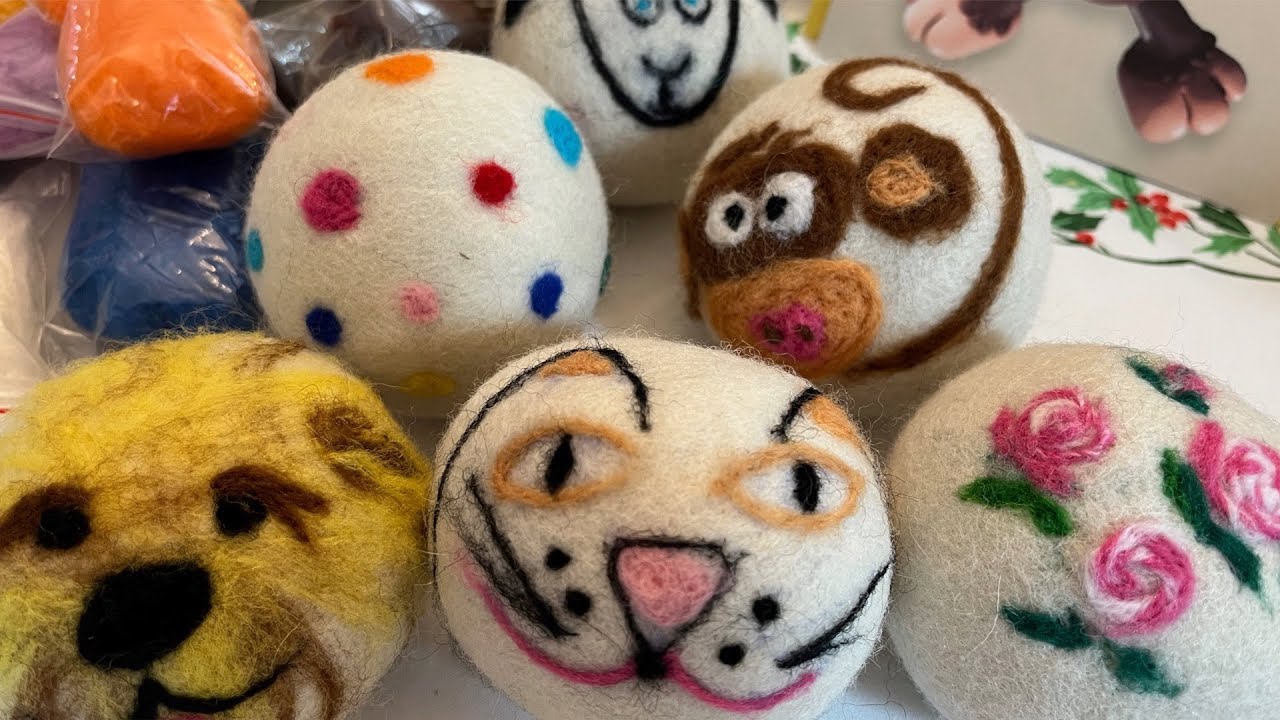 Needle Felting Dryer Balls