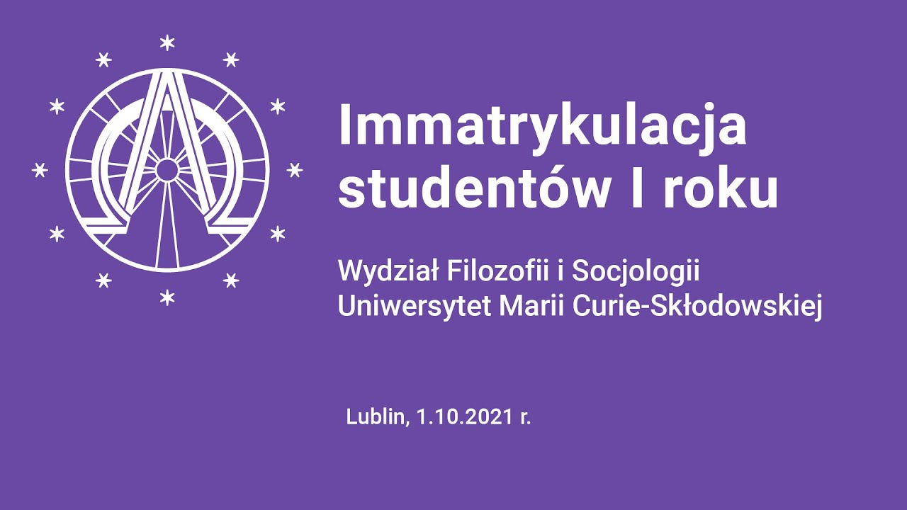 Immatrykulacja student&oacute;w I roku 2021