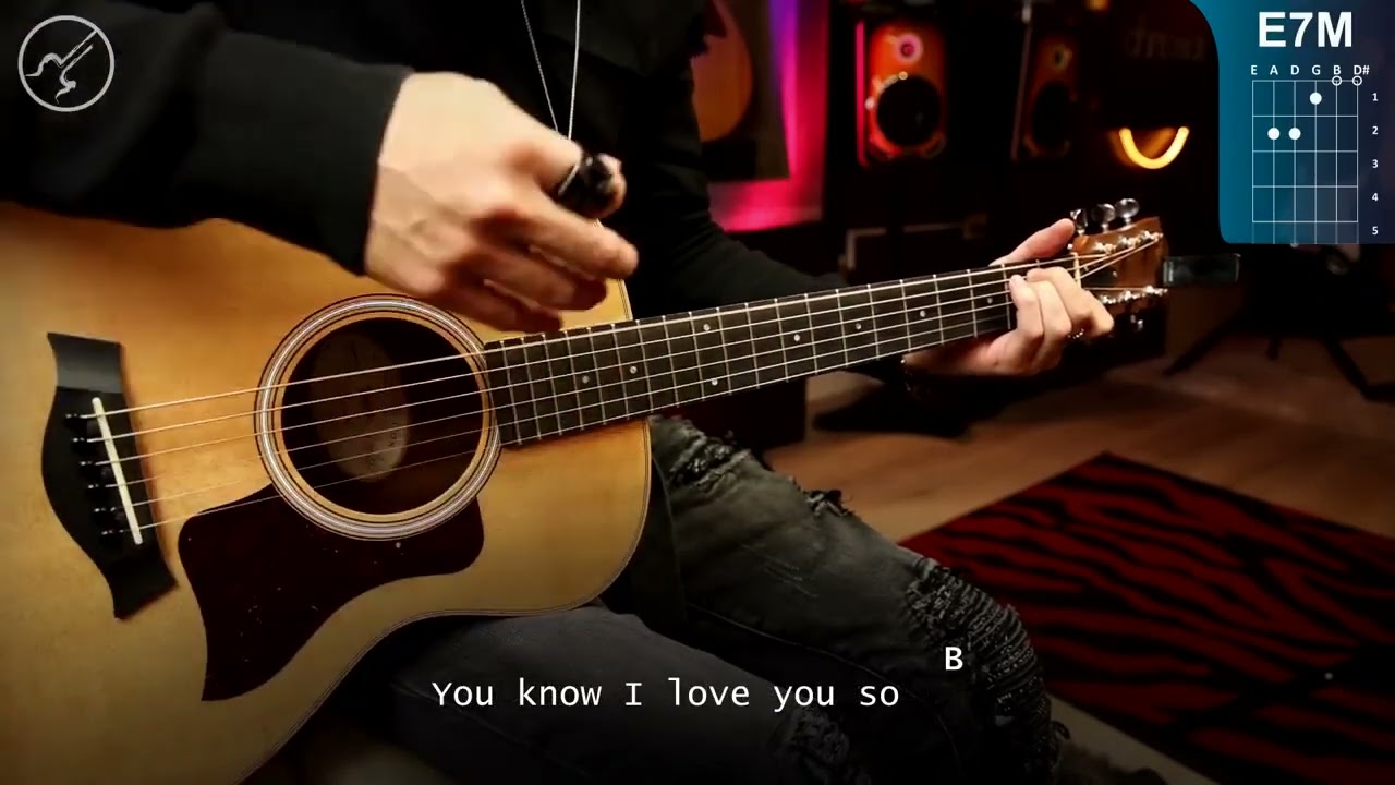 Yellow COLDPLAY Guitar Cover ORIGINAL CHORDS | ACORDES RITMO Christianvib
