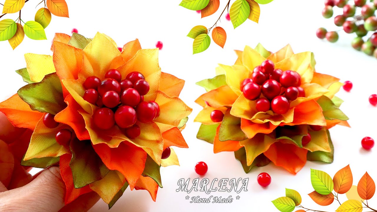 🍁ЯРКИЕ ОСЕННИЕ РЕЗИНОЧКИ для волос 🍁 МК/DIY
