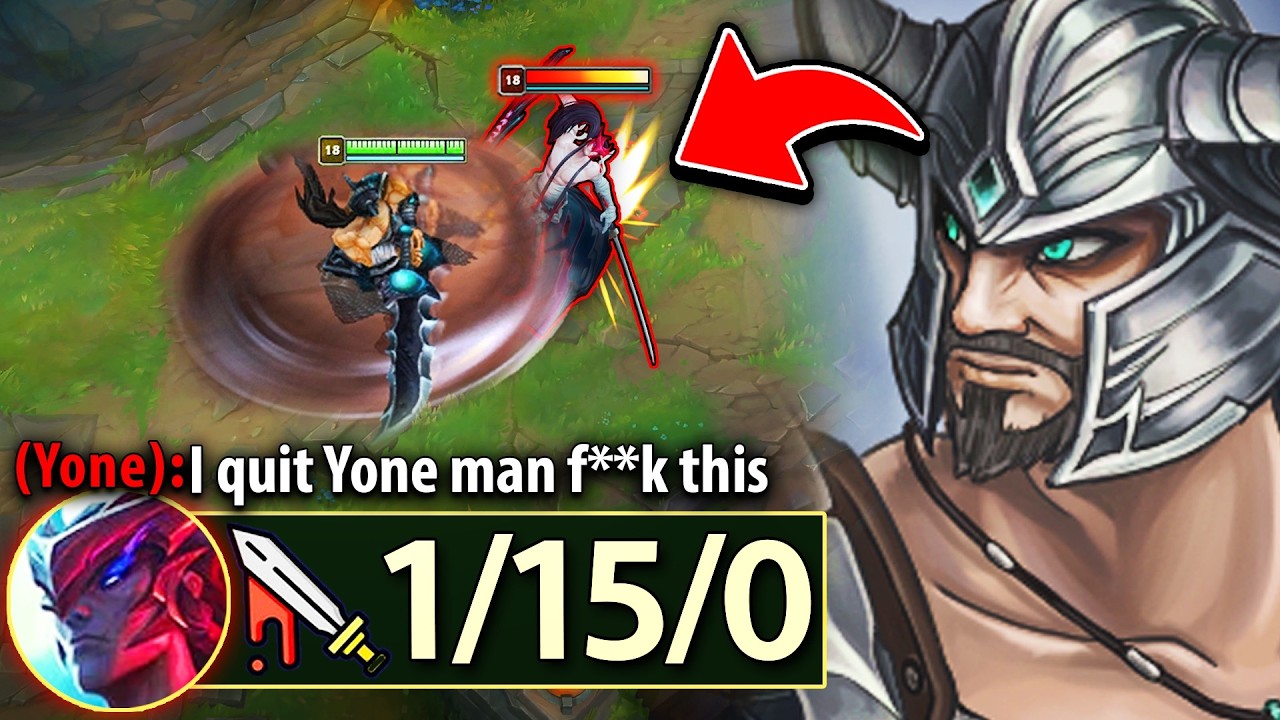 This guy made a mistake picking Yone against the Rank 1 Tryndamere...