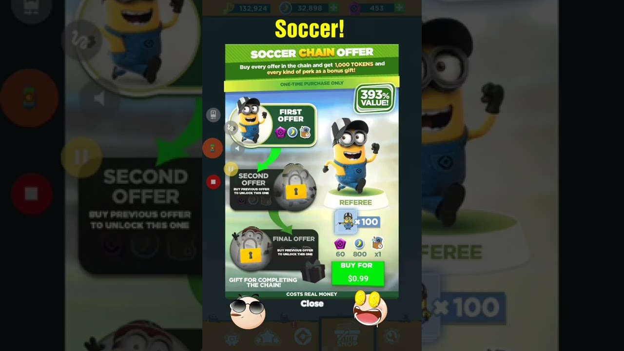 The Soccer Chain Special Offer is here in Minion Rush! #Shorts
