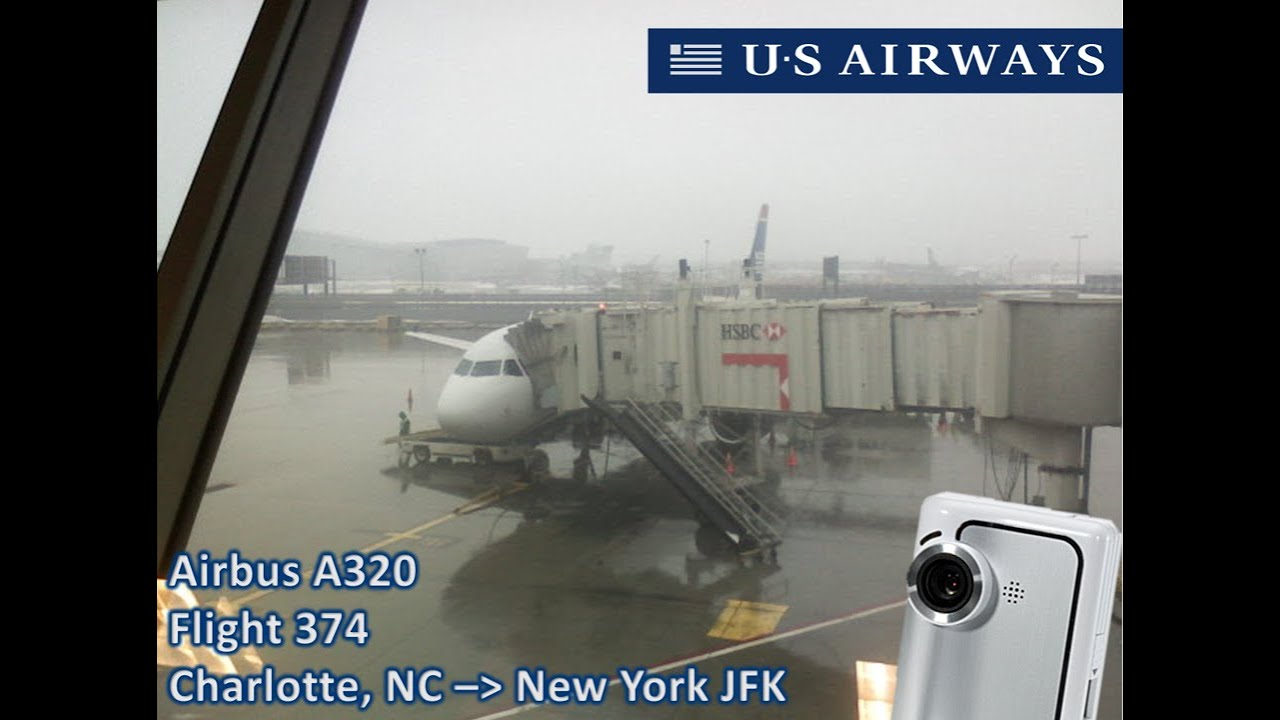 US Airways flight from Charlotte to New York Kennedy.