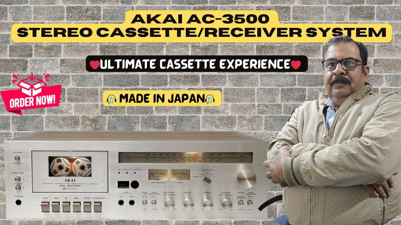 AKAI AC-3500 Stereo Cassette/Receiver Pure Vinatge Sound 🎶| Now Available in@vintageaudiohub ❤️🥰👌