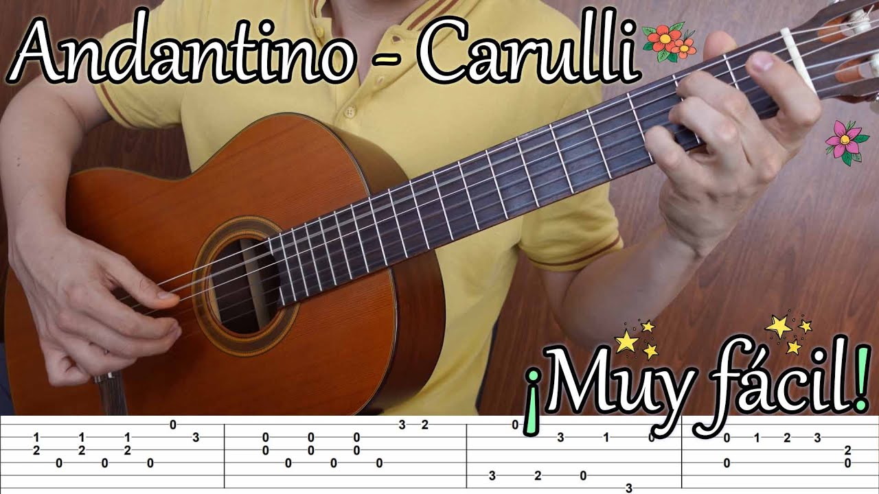 Bella y súper fácil pieza💕: Como tocar andantino en sol mayor (F. Carulli) 🥰 ¡Paso a paso a detalle!