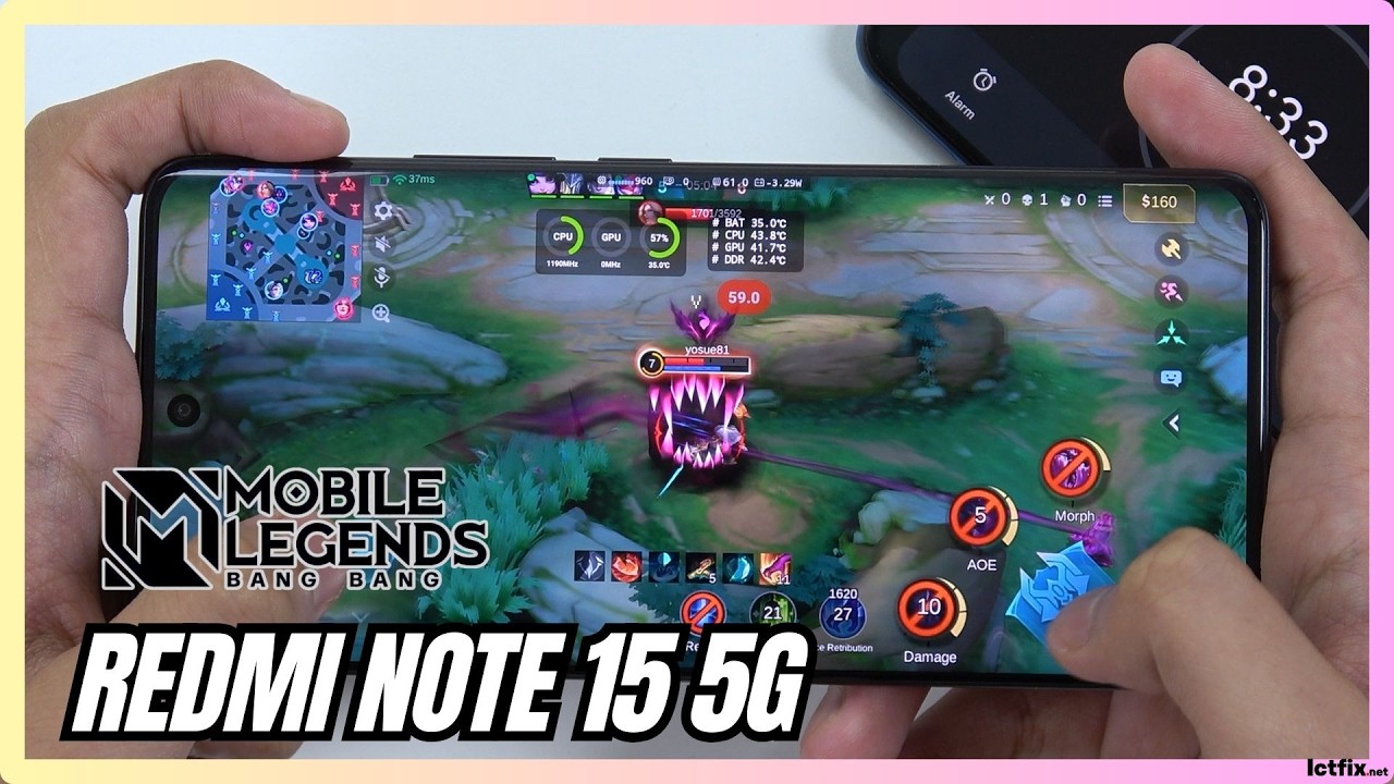 Redmi Note 15 5G Mobile Legends Gaming Test | Snapdragon 6 Gen 3, 120Hz Display