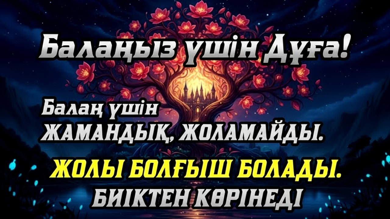 🤲☝️💯 Балаңыз Алланың қорғауында болсын! Барлық бәле-жаладан аман, биік белестерді бағындырсын! 🌟