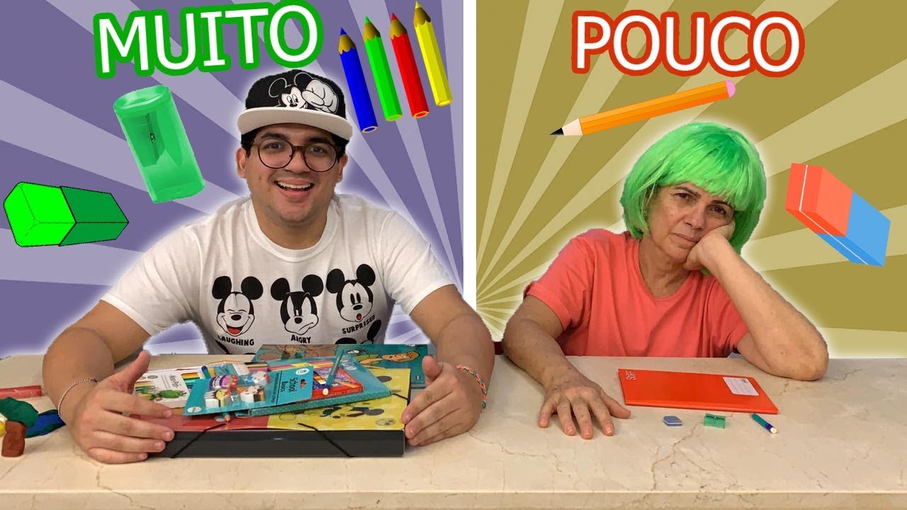 O MENINO QUE TINHA MUITO MATERIAL ESCOLAR E A MENINA QUE NÃO TINHA QUASE NADA!