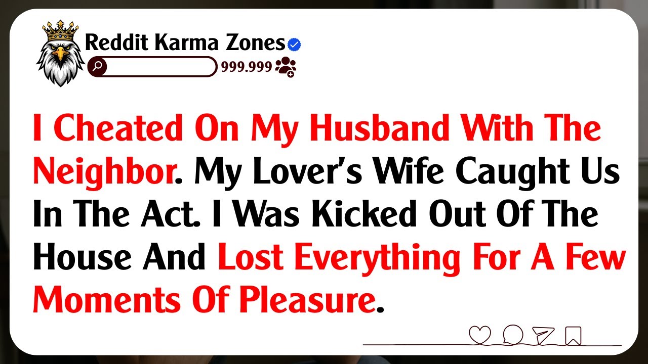 I Cheated On My Husband With The Neighbor. My Lover's Wife Caught Us In The Act. I Was Kicked Out...