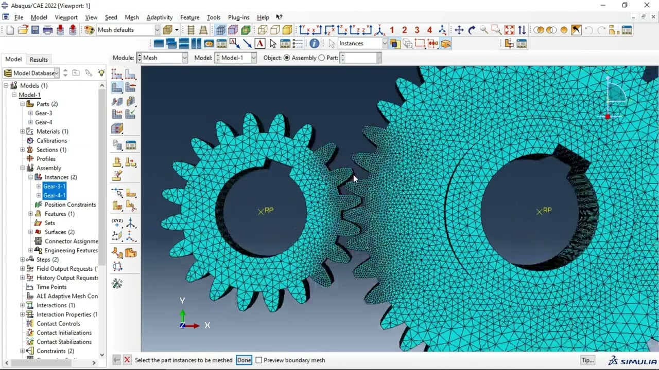 Abaqus Tutorial: Modeling and Analysis of spur gear using Abaqus.