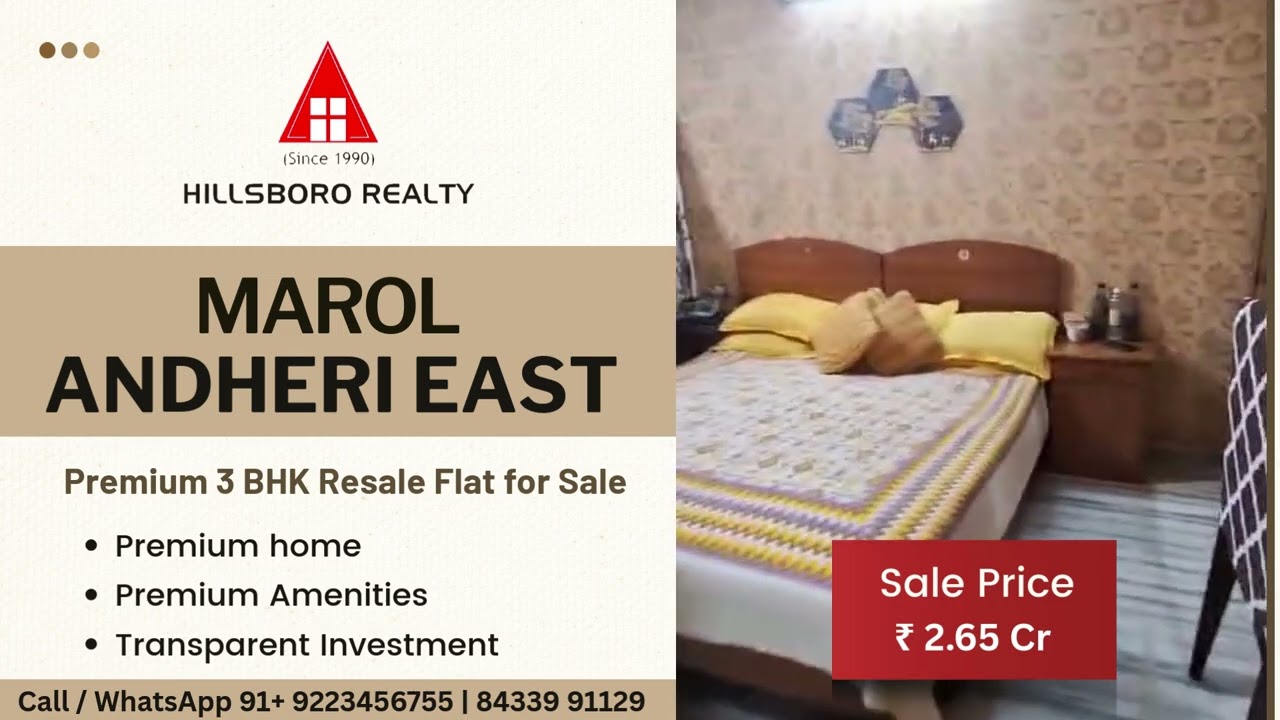 Premium 3BHK with Pool & Gym | Off Military Road, Andheri East