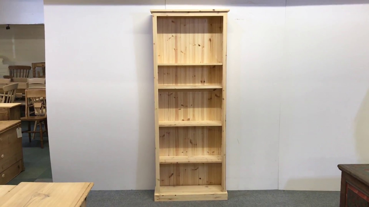 New Made To Measure Pine Bookcase With Adjustable Shelves - Pinefinders Old Pine Furniture Warehouse