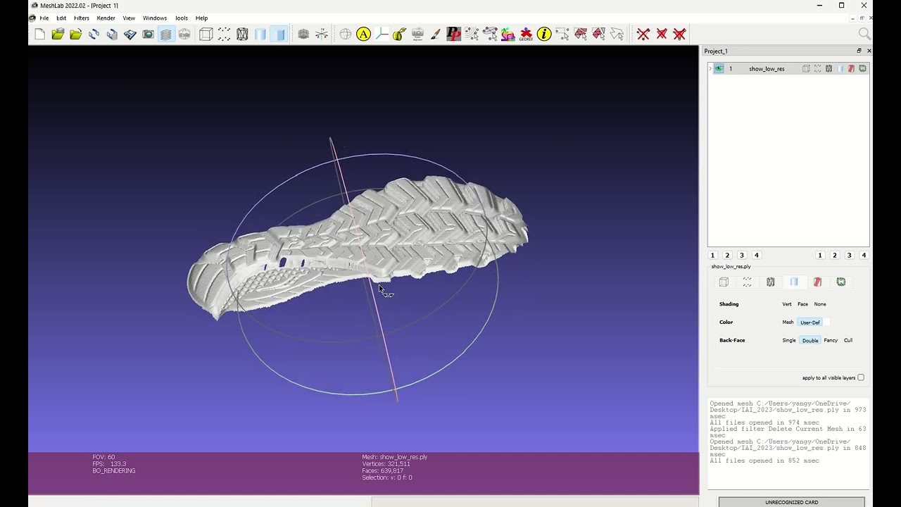 MeshLab tutorial loading 3D model files