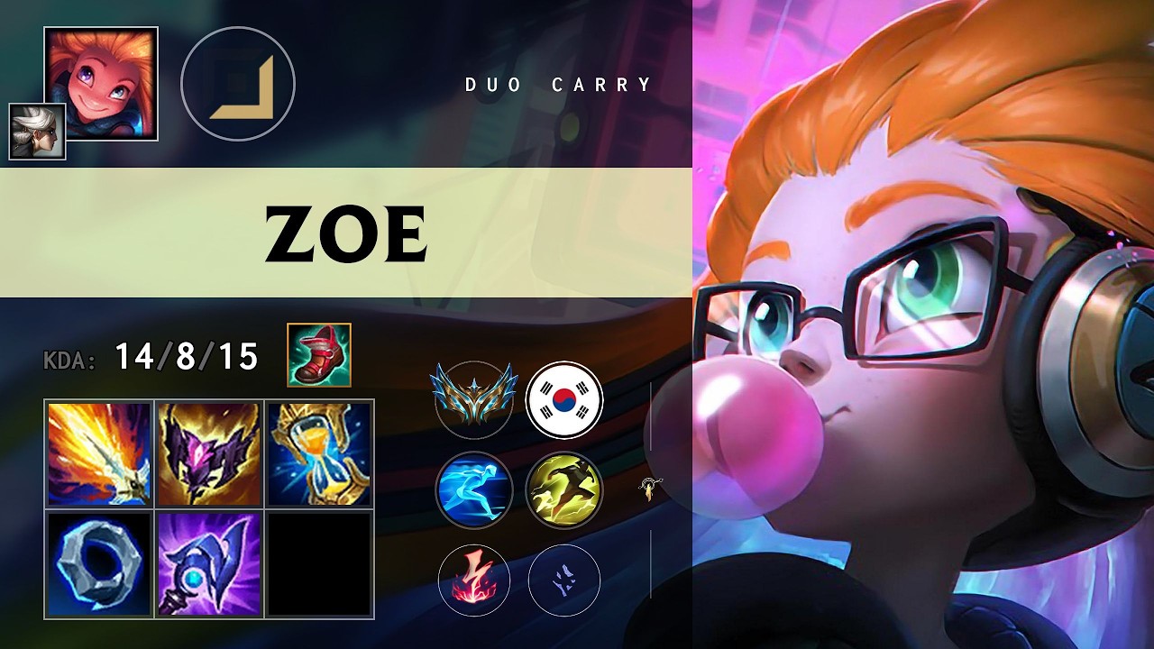 Zoe Carry vs Varus - KR Challenger Patch 26.14