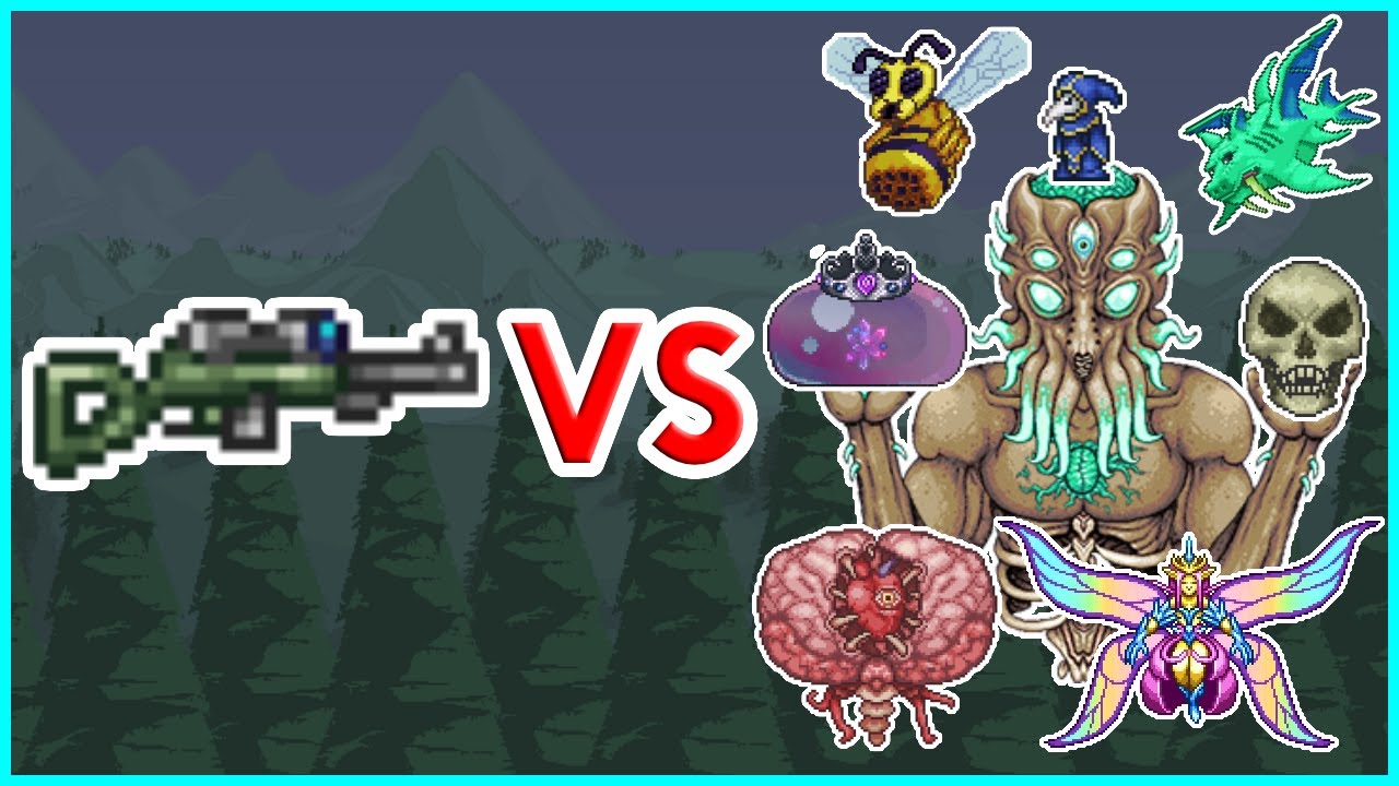 Terraria 1.4 - Sniper Rifle vs ALL Bosses