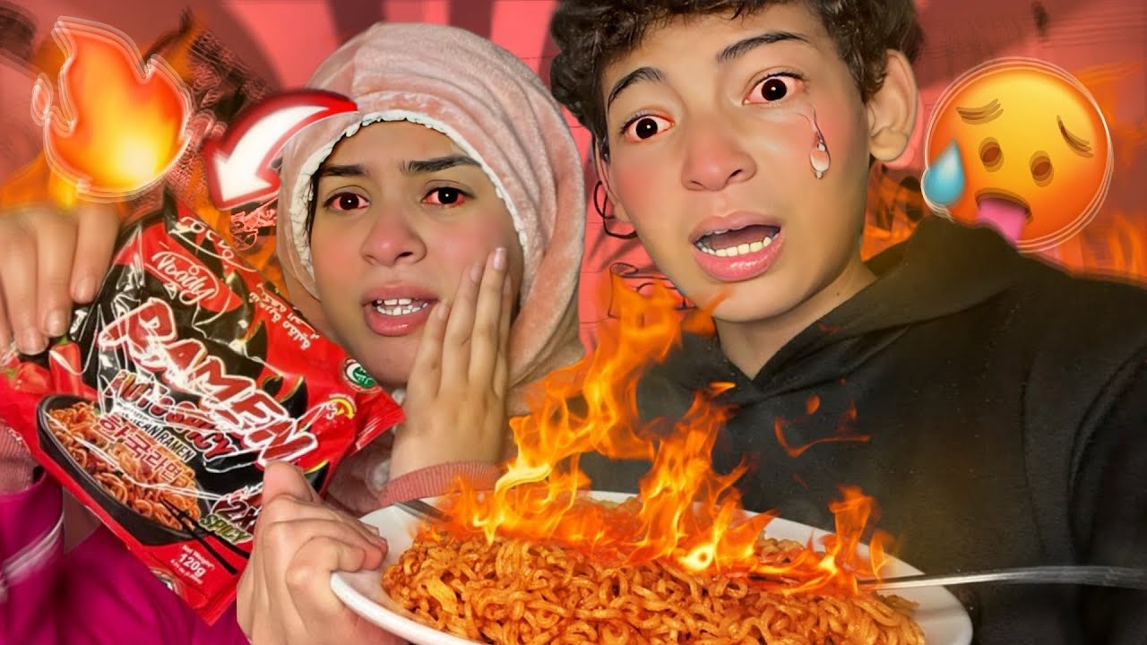 تحدي الإندومي الحار الكوري 🔥🥵🇰🇷 | بكينا بزاف ! 😭🏥