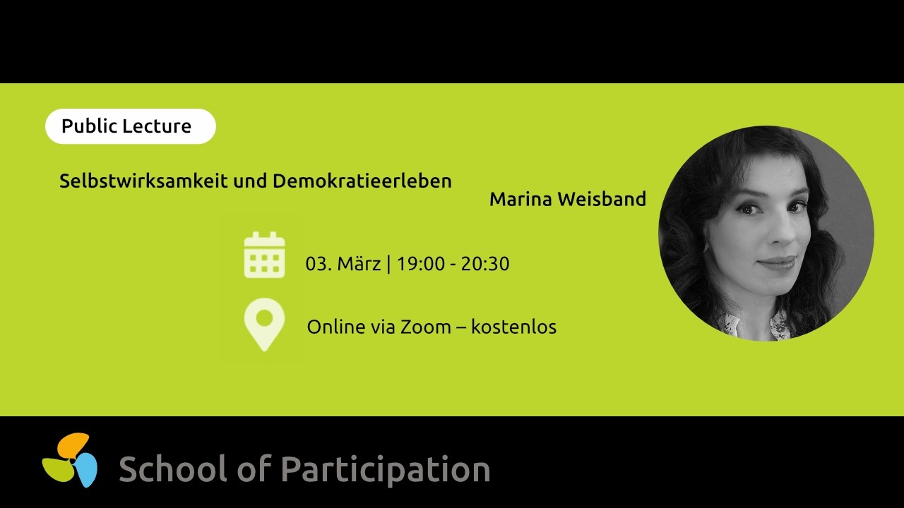 Marina Weisband - Selbstwirksamkeit und Demokratieerleben bei Kindern und Jugendlichen